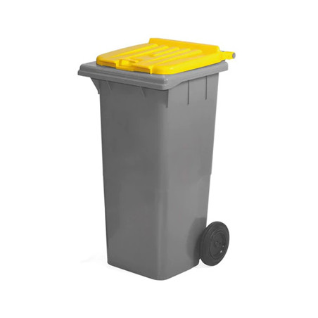 Contentor de Lixo de 120 litros com Rodas - Durável e Prático para Gerenciamento de Resíduos