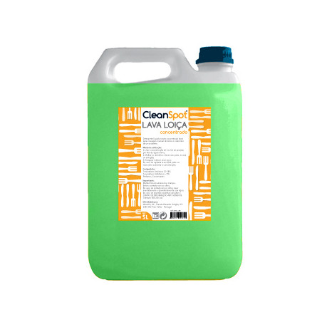 Detergente Manual para Loiça Concentrado Cleanspot de 5 Litros - Limpeza Eficiente e Económica para a sua Louça!