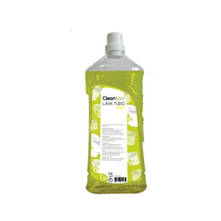 Detergente Cleanspot Lava Tudo Limão - Limpeza Poderosa para a Sua Casa de Forma Prática e Eficiente! Embalagem de 1,5 Litros