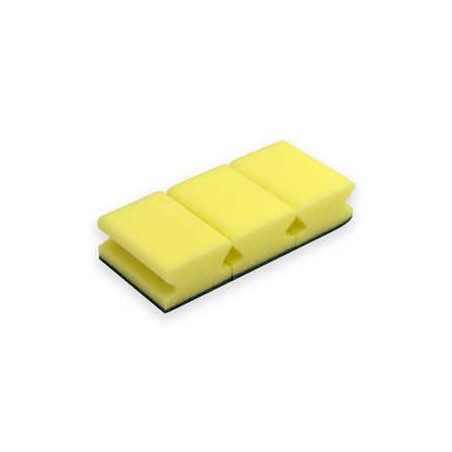 Esponja Protetora para Unhas (Serviço de Bloqueio) Amarelo/Verde - Pacote com 3 unidades