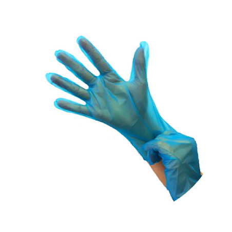 Nitrilo Azul: Luvas Descartáveis de Tamanho L em Polímero - Pacote com 200 Unidades