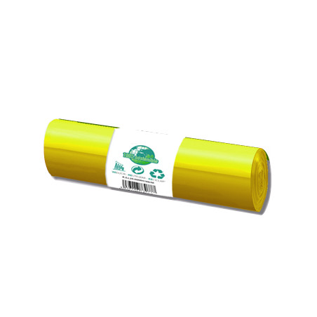  Sacos de Lixo Amarelos 100/120L de Alta Resistência - Economize 22Kg - Embalagem com 20 Unidades