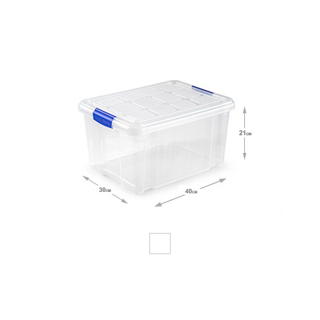 Caixa Plástica Resistente de 40x30x21cm - Ideal para Organização e Armazenamento (16 Litros)