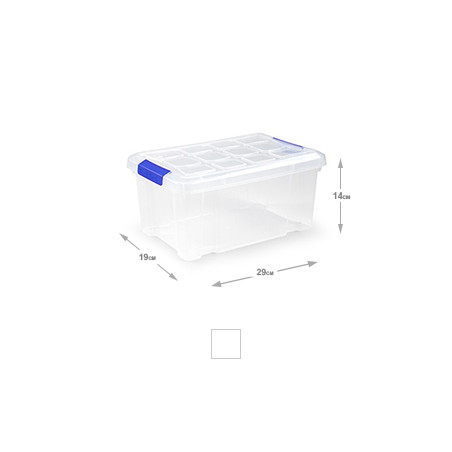 Caixa de Plástico Resistente de 29x19x14cm - Capacidade de 5 Litros