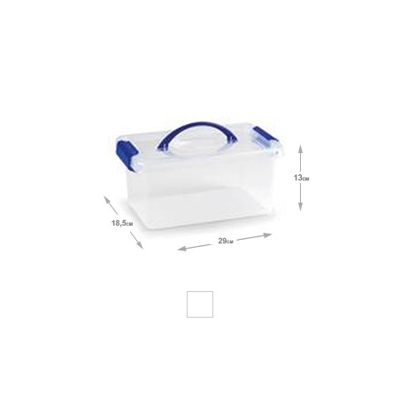 Caixa Plástica resistente 29x18,5x13cm de 4 litros - Organização prática e durável