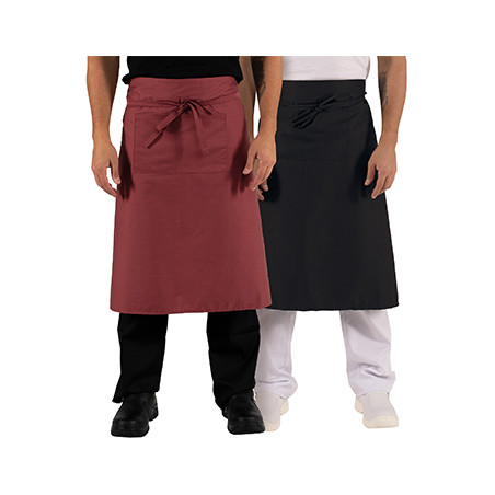 Avental de cintura comprido em preto - Proteja-se com estilo durante suas atividades na cozinha