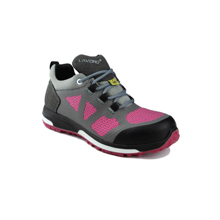 Sapatos de Segurança Tamanho 35 com Solado Antiderrapante, Resistente a Altas Temperaturas e em Cores Cinza / Rosa