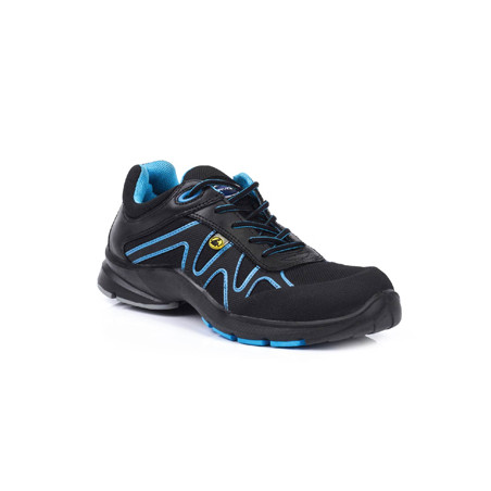 Sapatos de Segurança Tamanho 40 - Solado Antiderrapante S3 SRB Wave Preto / Azul - Proteção e Conforto para seu Trabalho