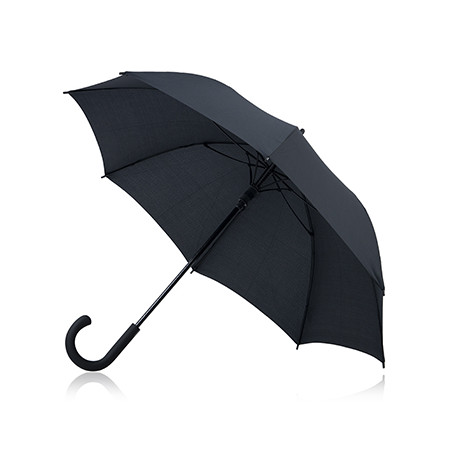 Proteja-se da chuva com estilo: Guarda-Chuva Automático Preto com Cabo de Borracha Resistente