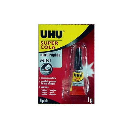 Cola de Secagem Rápida UHU Super Mini Blister - Embalagem de 1g