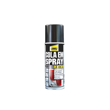  Cola Spray UHU 3 em 1 de 500ml - Para Fixação Rápida e Duradoura!