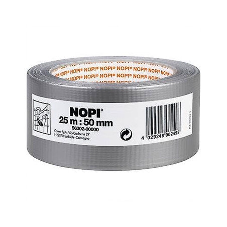 Fita adesiva de tecido prateada NOPI 50mmx25m - Durável e Multiuso