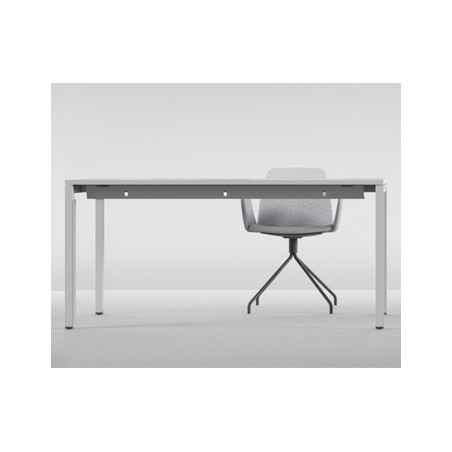 Mesa de escritório de metal com design minimalista 1200X800X750 em branco puro
