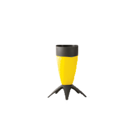 Porta Guarda-chuvas em Cone de Polipropileno Amarelo