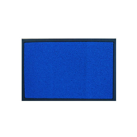 Tapete em PVC Malha com Rebordo Azul - 40x60cm (Vinil Esparguete)