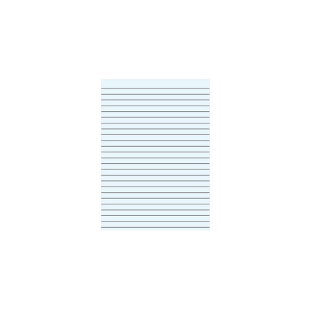 Caderno de Papel Almaço A4 Pautado Azul sem Margem - 5 Folhas