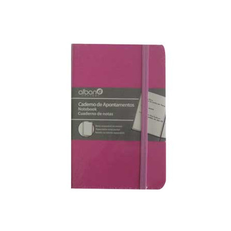  Caderno de Anotações Rosa Liso de Bolso - 96 páginas, 14,2x9,6 cm