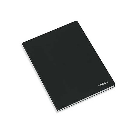 Caderno de capa preta A4, sem linhas, com 80 folhas - Ideal para anotações e organização!