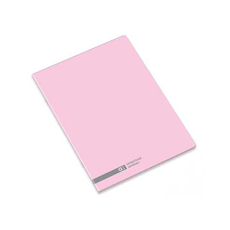 Caderno Agrafado de Papel Pautado Rosa Âmbar School A4, com 48 folhas de 70g