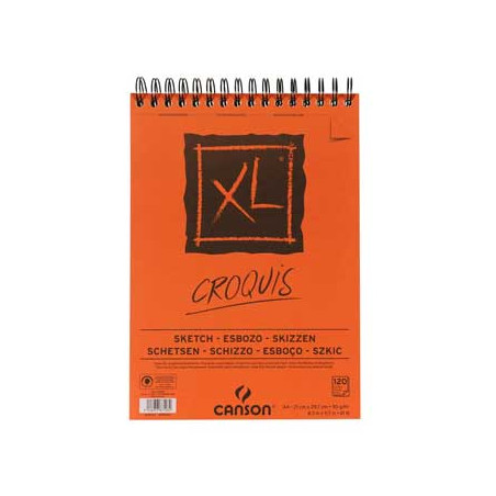 Caderno de Desenho Canson XL Croquis A4 90g - 120 Folhas | Perfeito para Desenhar e Fazer Esboços