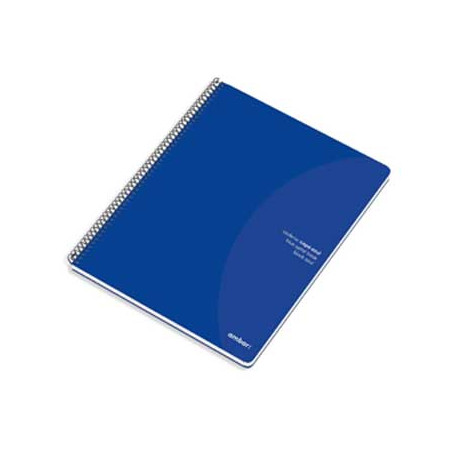 Caderno Espiral âmbar com Capa Azul, Formato A4, Papel Quadriculado de 70g e 80 Folhas