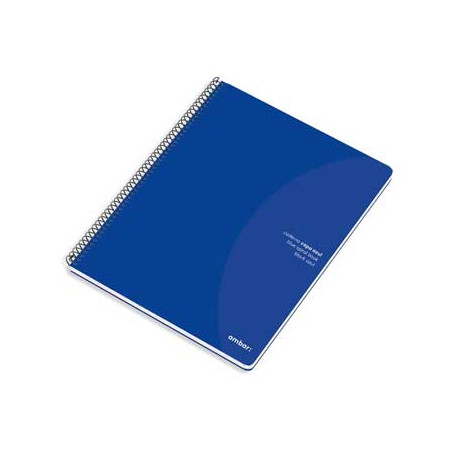 Caderno Espiral Âmbar com Capa Azul, Tamanho A4, Papel Liso de 70g e 80 Folhas!