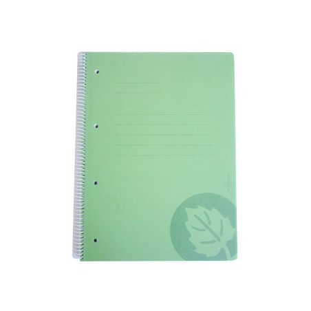  Caderno Espiral com Capa de Plástico Durável A4 Quadriculado - 120 páginas - Variedade de Cores