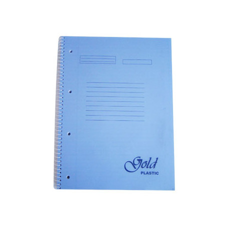 Caderno de Espiral com Capa de Plástico PP A4 Pautado de 100 Folhas - Cores Variadas: Anotações Precisas e Coloridas para Manter