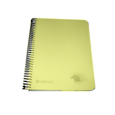 Caderno Espiral Tsunami A4 Quadriculado 160 Folhas Amarelo: O teu aliado perfeito para organizar as tuas anotações!