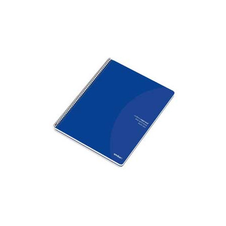 Caderno Espiral Âmbar com Capa Azul, Tamanho A5, Papel Pautado de 70g e 80 Folhas