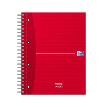 Caderno Espiral Oxford European Book Capa Cartão A5 Quadriculado - Organize suas ideias com estilo e praticidade!