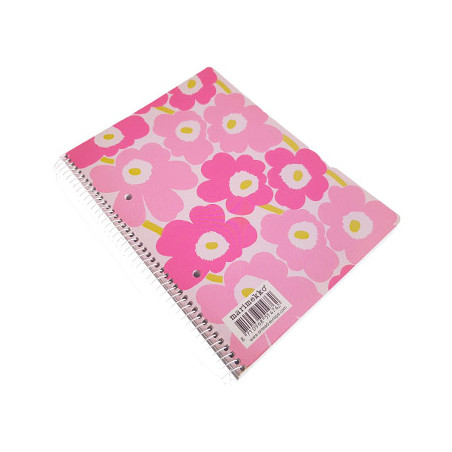 Caderno Espiral A5 Marimekko: O Caderno Perfeito para as Suas Anotações - Rosa Quadriculado (1 Unidade)