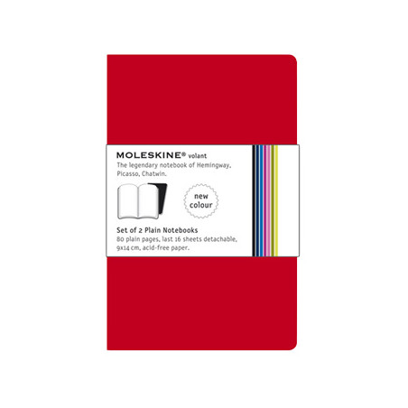 Conjunto de 2 Cadernos Moleskine Vermelhos com Páginas Pautadas - Ideal para Anotações em Qualquer Lugar!
