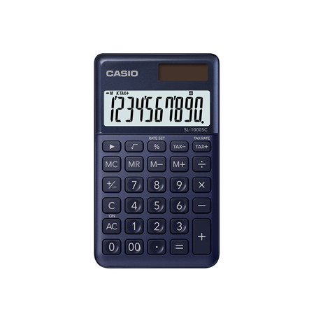 Calculadora de Bolso Casio SL1000SCNY Azul Escuro 10 Dígitos - A Ferramenta Perfeita para Cálculos Precisos!