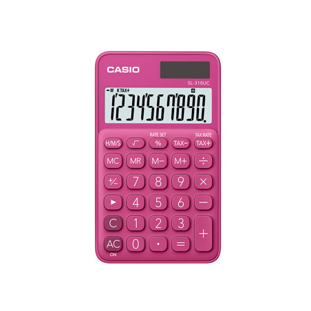 Calculadora portátil Casio SL310UCRD Vermelho de 10 dígitos para suas necessidades!