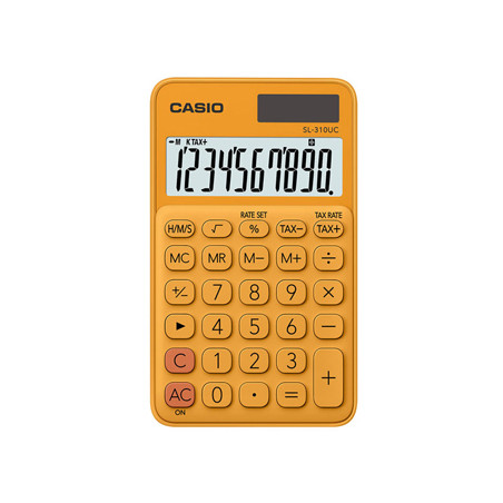 Calculadora Portátil Casio SL310UCRG Laranja de 10 Dígitos: A Ferramenta Perfeita para suas Contas Diárias!