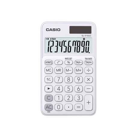 Calculadora Portátil Casio 10 Dígitos Branco SL310UCWE - Pequena e Prática