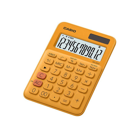 Calculadora de Secretaria Casio MS20UCRG Laranja 12 Dígitos - A melhor opção para cálculos precisos e com estilo!