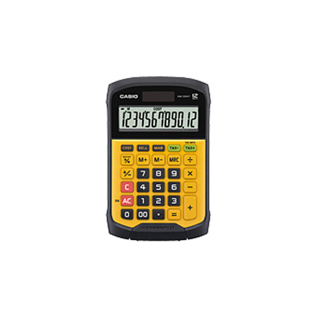 Calculadora de Mesa Casio WM320MT Amarela 12 Dígitos - Perfeita Para Organizar e Agilizar o Trabalho da Secretaria