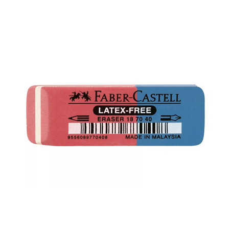 Borracha Mista Azul/Vermelho Faber-Castell - 1 unidade