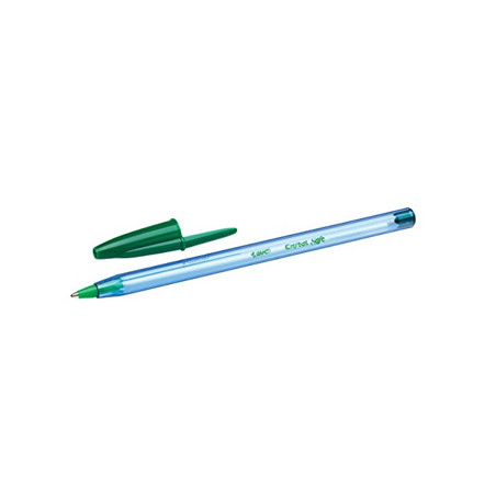 Caneta Esferográfica Verde BIC Cristal Soft 1,2mm - Embalagem com 50 unidades para uma escrita confortável!