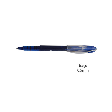 Caneta Roller Point Azul de Ponta Fina 0,5mm - Ideal para Escrita Precisa - Unidade Indispensável