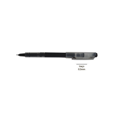 Marcador Roller Preto de Ponta Agulha 0,3mm - Escreva com Precisão e Elegância