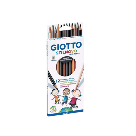 Lapis Cor 18cm Giotto Stilnovo Skin Tones Caixa de Cartão 12 unidades