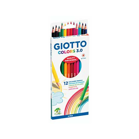 Lapis Cor 18cm Giotto Colors 3.0 Caixa de Cartão 12 unidades