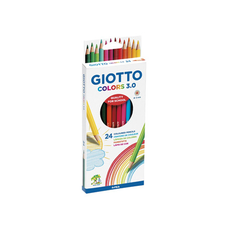 Lapis Cor 18cm Giotto Colors 3.0 Caixa de Cartão 24 unidades