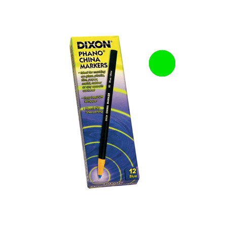 Conjunto de 12 Lápis Dermatográficos Dixon Marker Verde - Ideal para desenhos e marcações precisionais!
