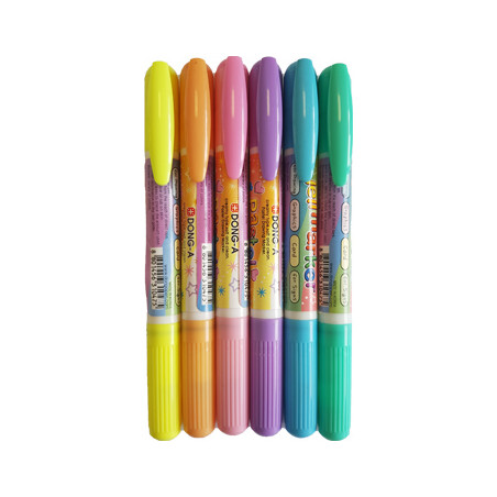 Conjunto de Marcadores Pastel New Jell - 6 Cores Vibrantes para dar Destaque às suas Criações Artísticas!