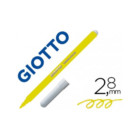 Marcador Feltro Giotto Turbo Color Amarelo Escuro Caixa de 12 unidades