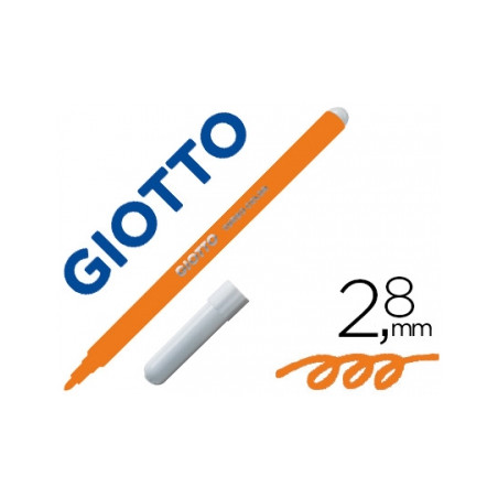 Marcador Feltro Giotto Turbo Color Laranja Caixa de 12 unidades